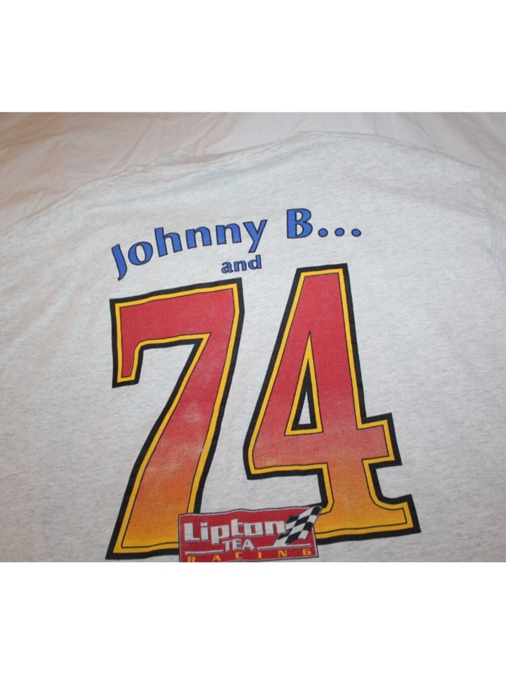 Rare T-Shirt #74 Johnny Benson Lipton Tea Racing Size XL Vintage - Picture 7 of 7